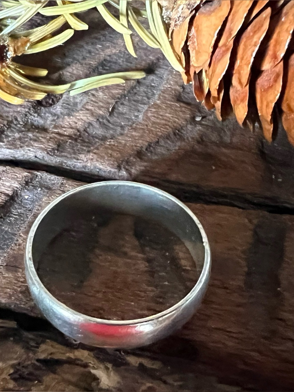 WM Co Silver Ring 925 Sterling Wedding Band 6mm 10.5-11 Minimalist - Picture 2 of 7